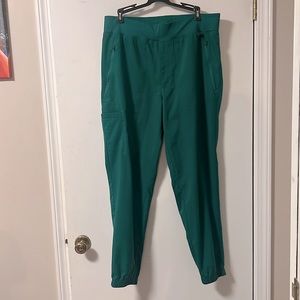 Healing Hands Mens Size Large- Hunter Green Jogger Scrub pants- EUC!